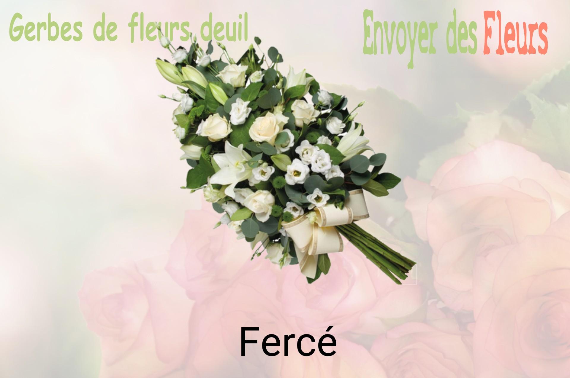 Gerbe de fleurs de deuil livrée à Fercé